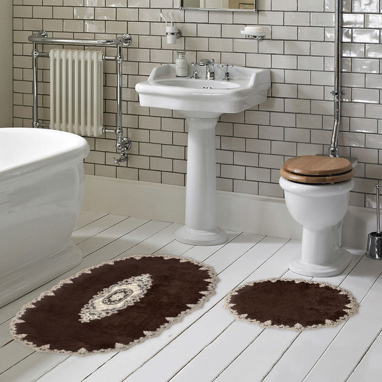 Set covorase de baie, L'essentiel Maison, Selonya Oval, Maro - imagine 5